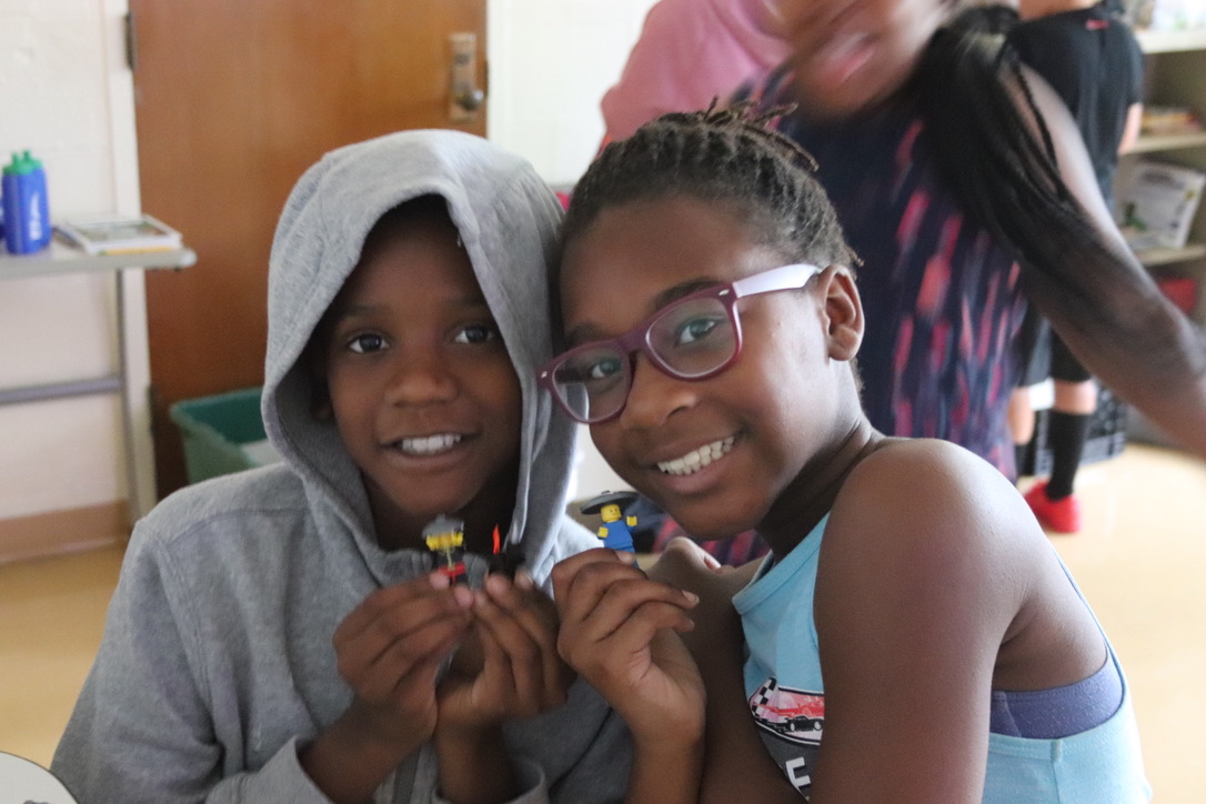 Two smiling students